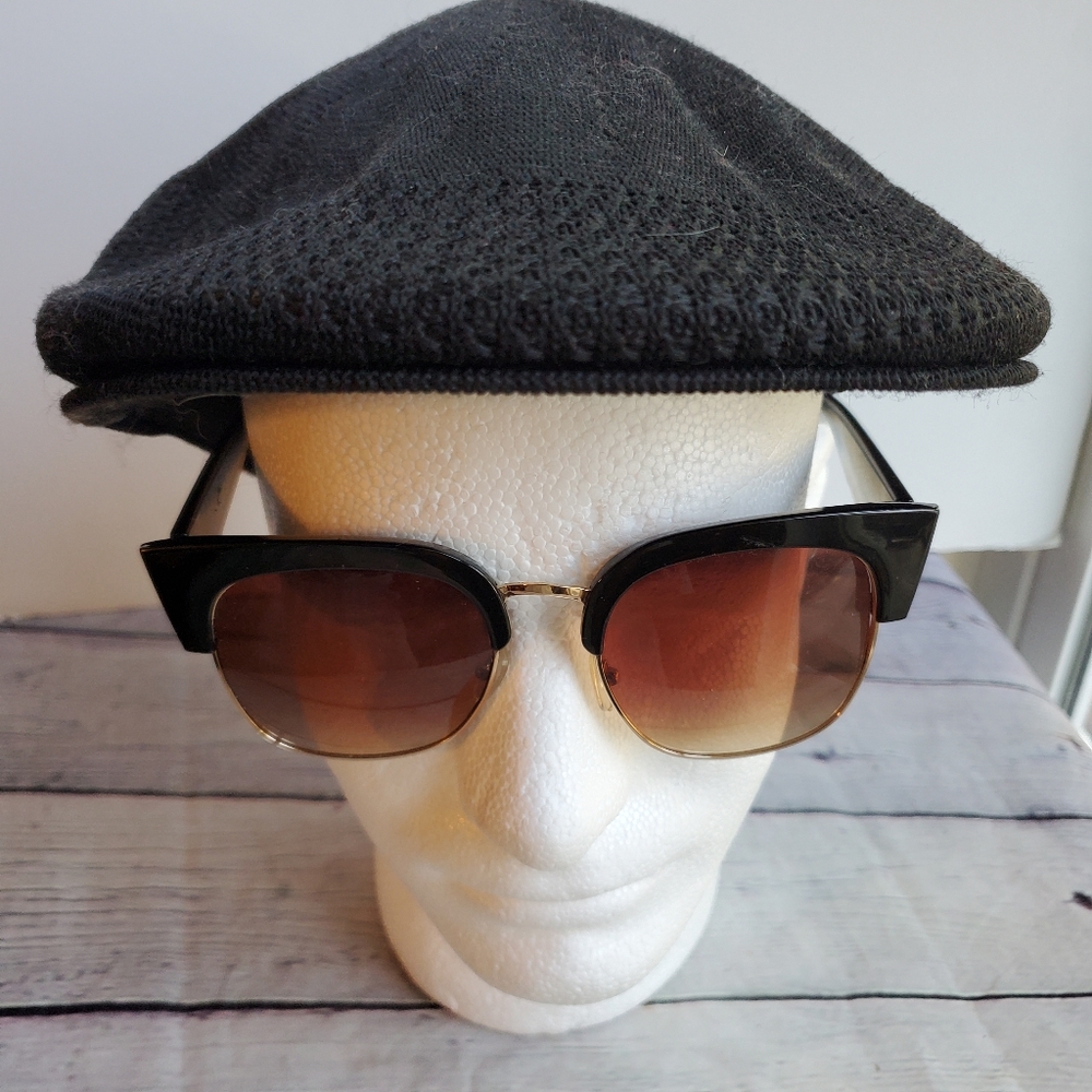 TOF MEN'S SUNGLASSES BLACK FRAMES AND BROWN LENS